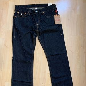 True Religion Straight Dark Wash Jeans 36 New